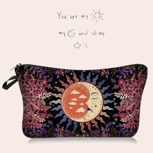 Shining Sun & Moon Zipper Pouch